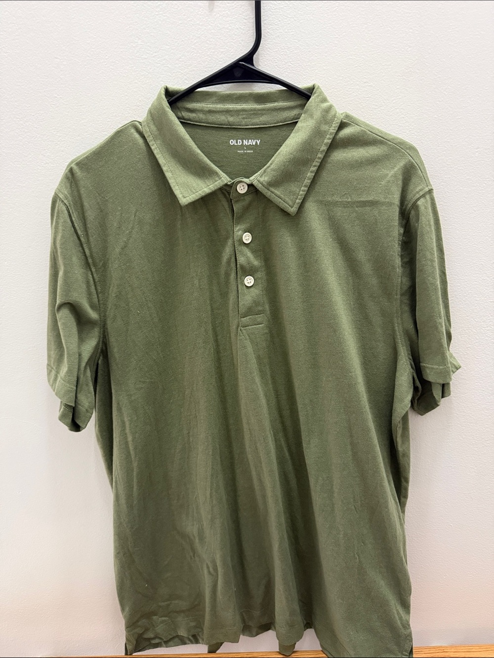 Old Navy Men's Olive Polo Shirt in Green